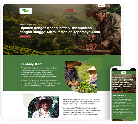 A plantation holding company website